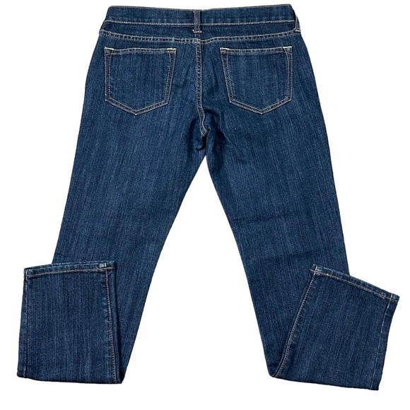 Womens Old Navy Diva 8 Medium Jeans Low Rise Denim Navy Blue Straight Stretch - Picture 4 of 13